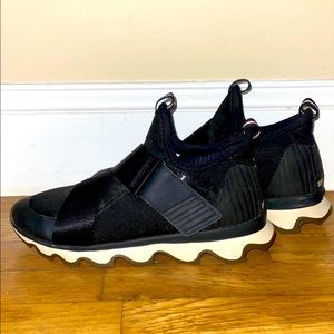 Sorel Kinetic Velcro strap sneakers.